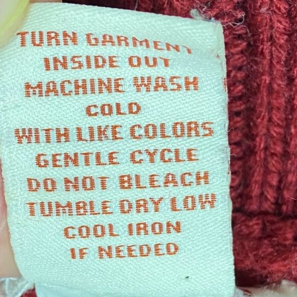 Sundance Catalogue Red Cowl Neck Sweater Short Sleeve Knit Size Small Button Top - Picture 5 of 8